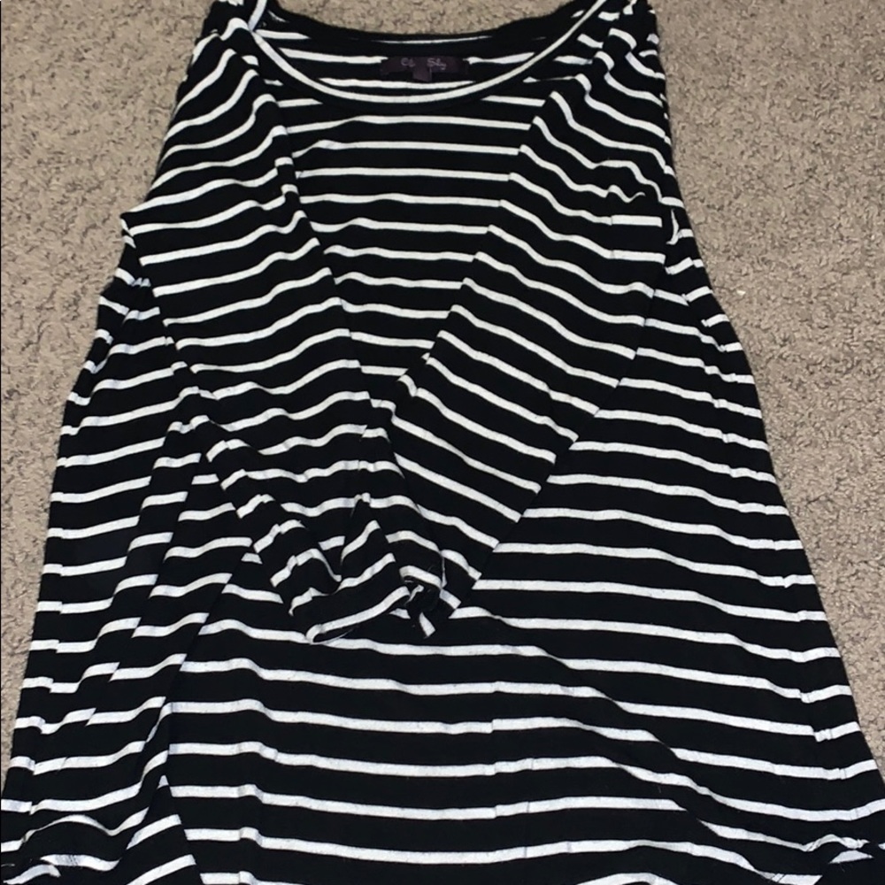 Crop sleeve striped shirt! SUPER SOFT